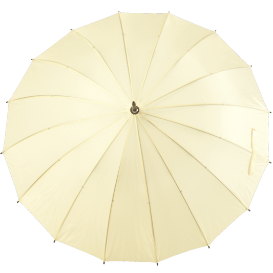Cream large 16-panel umbrella – elegant and durable, perfect for weddings and outdoor events.