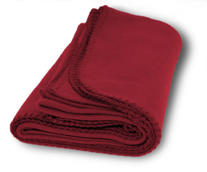 Burgundy fleece blanket