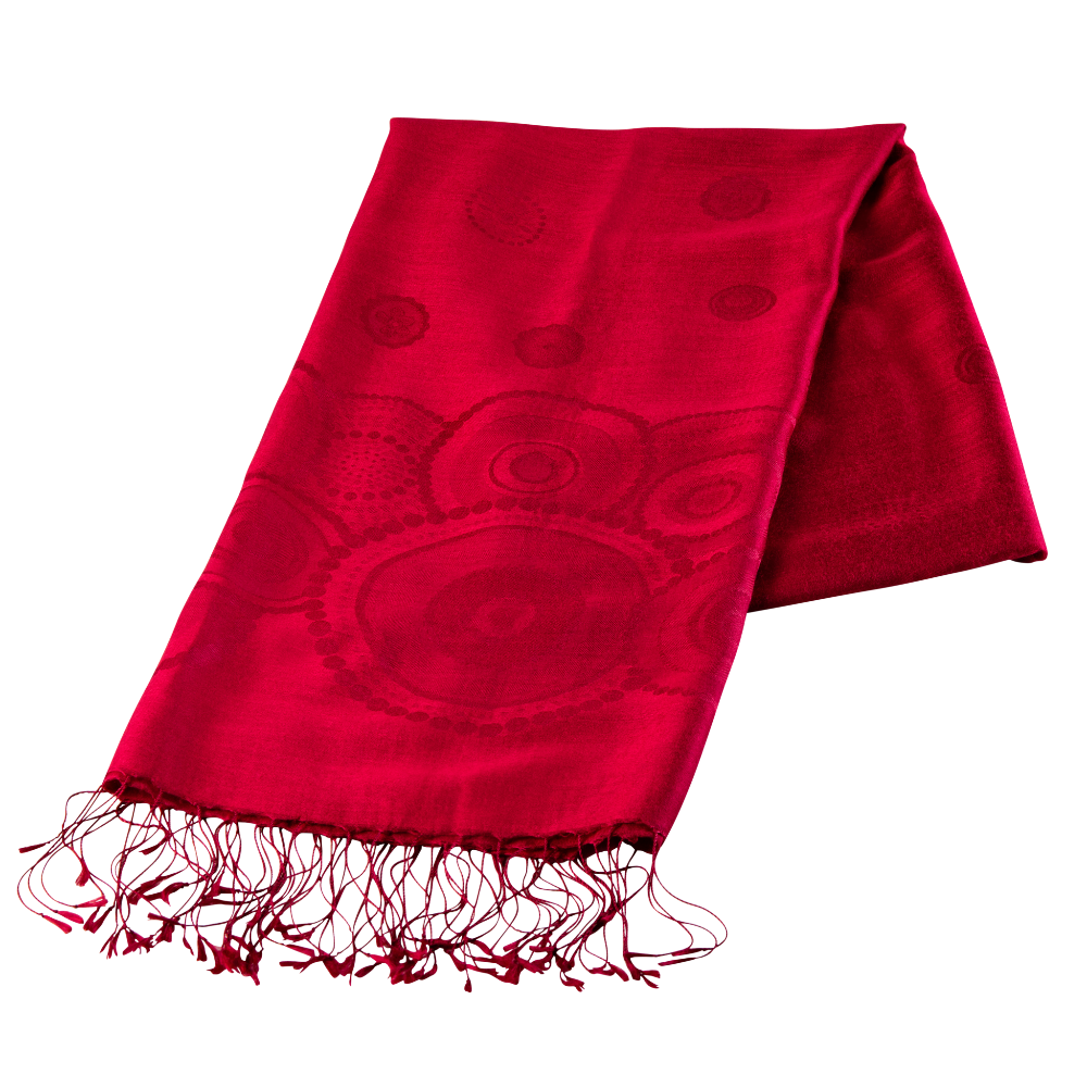 Red silk shawl – soft, lightweight, and perfect for weddings, gifting, and formal occasions.