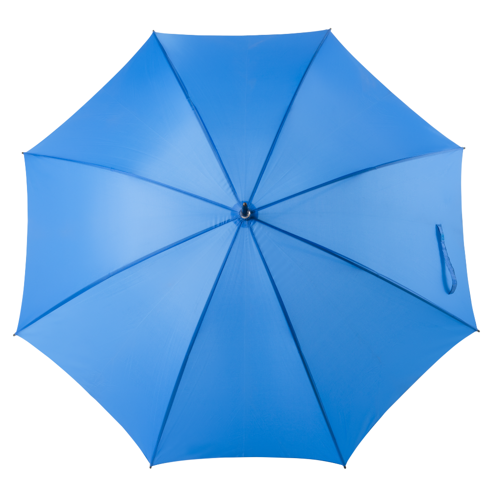Royal blue large 2-person umbrella with 8-panel design, ideal for weddings, events, and rain coverage.