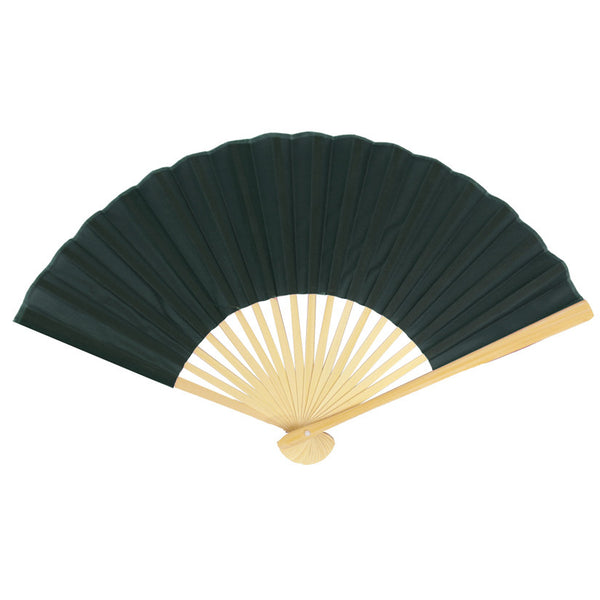 Wedding and Event Accessories | Black Silk Folding Fan - Weather or Not ...