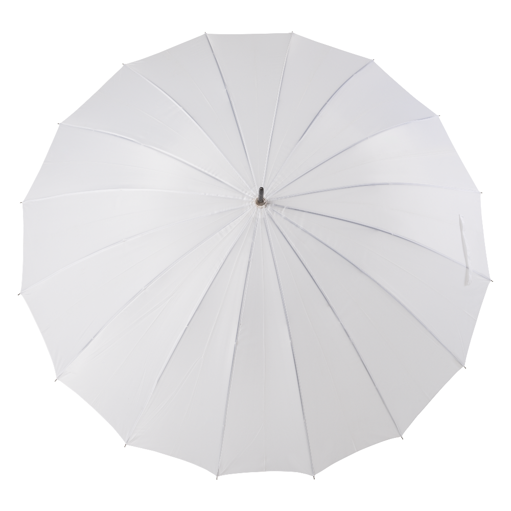 White large 16-panel umbrella – elegant, wind-resistant, and perfect for weddings, events, and outdoor photography.
