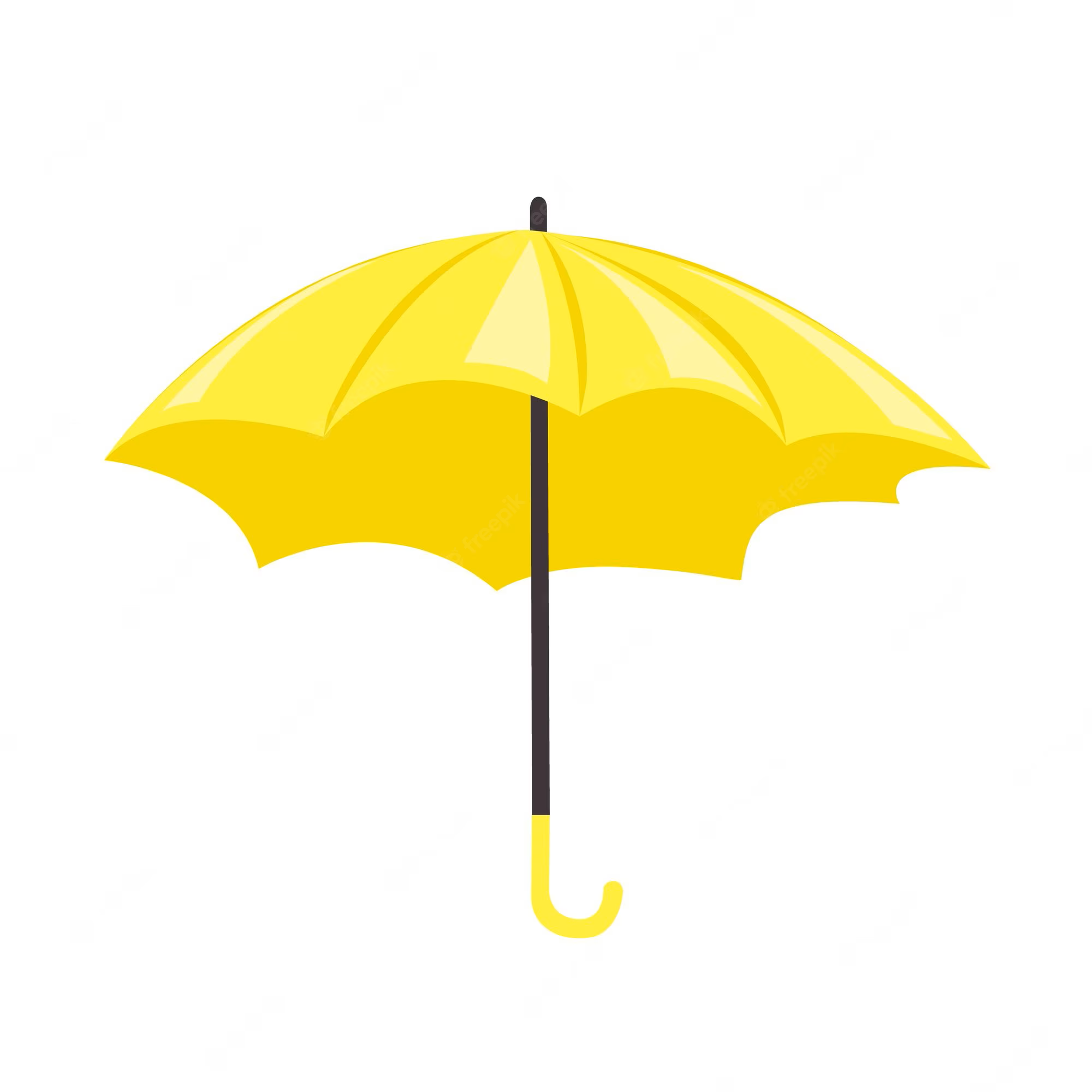 Yellow Small 8-Panel Umbrella